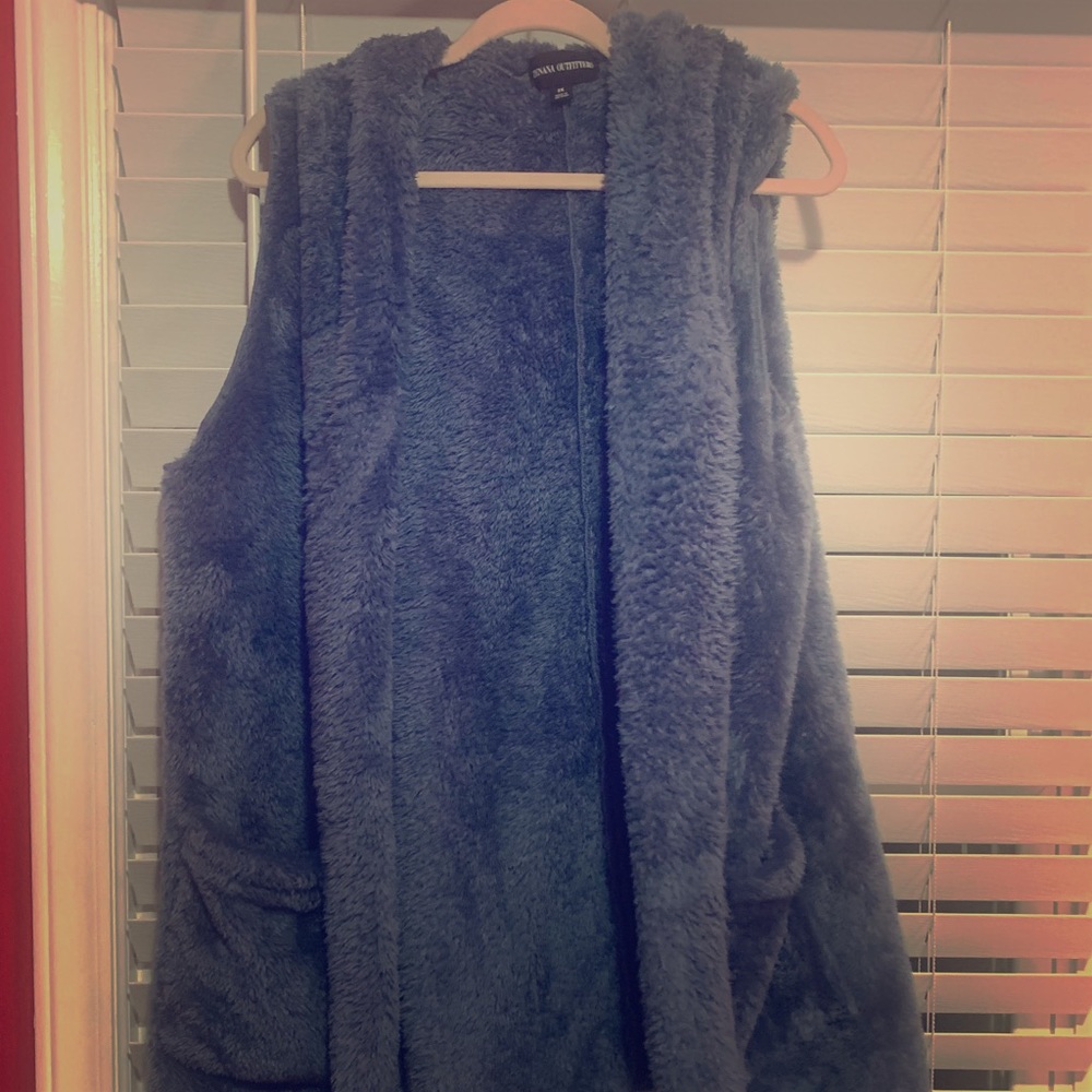 Knee Length Soft Fur Vest